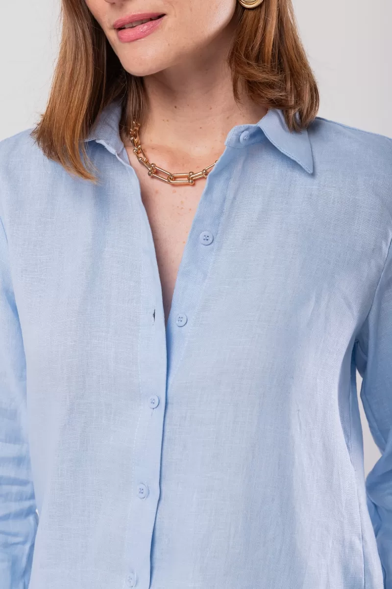 Hidrogênio - 100% BABY BLUE LINEN SHIRT - 19875111 Hidrogênio - 100% BABY BLUE LINEN SHIRT - 19875111