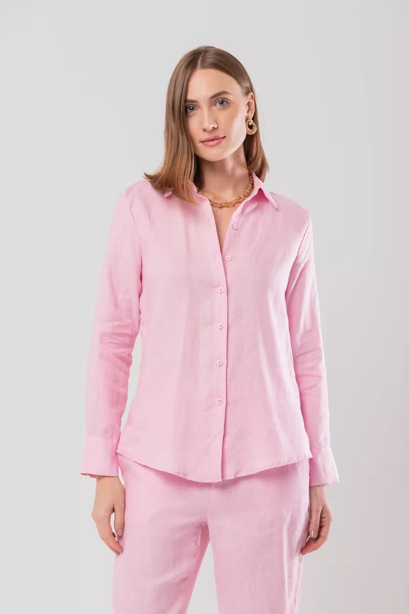 Hidrogênio - 100% PINK LINEN SHIRT - 19875021 Hidrogênio - 100% PINK LINEN SHIRT - 19875021