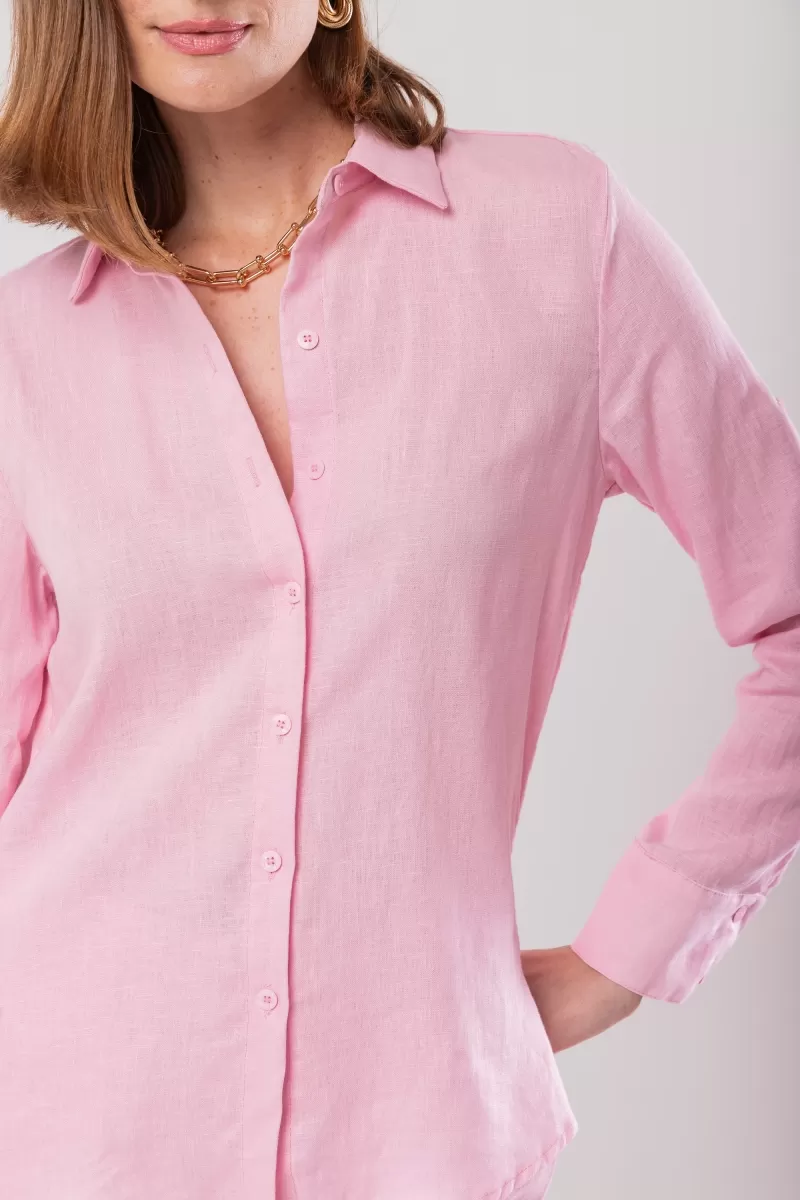 Hidrogênio - 100% PINK LINEN SHIRT - 19875021 Hidrogênio - 100% PINK LINEN SHIRT - 19875021