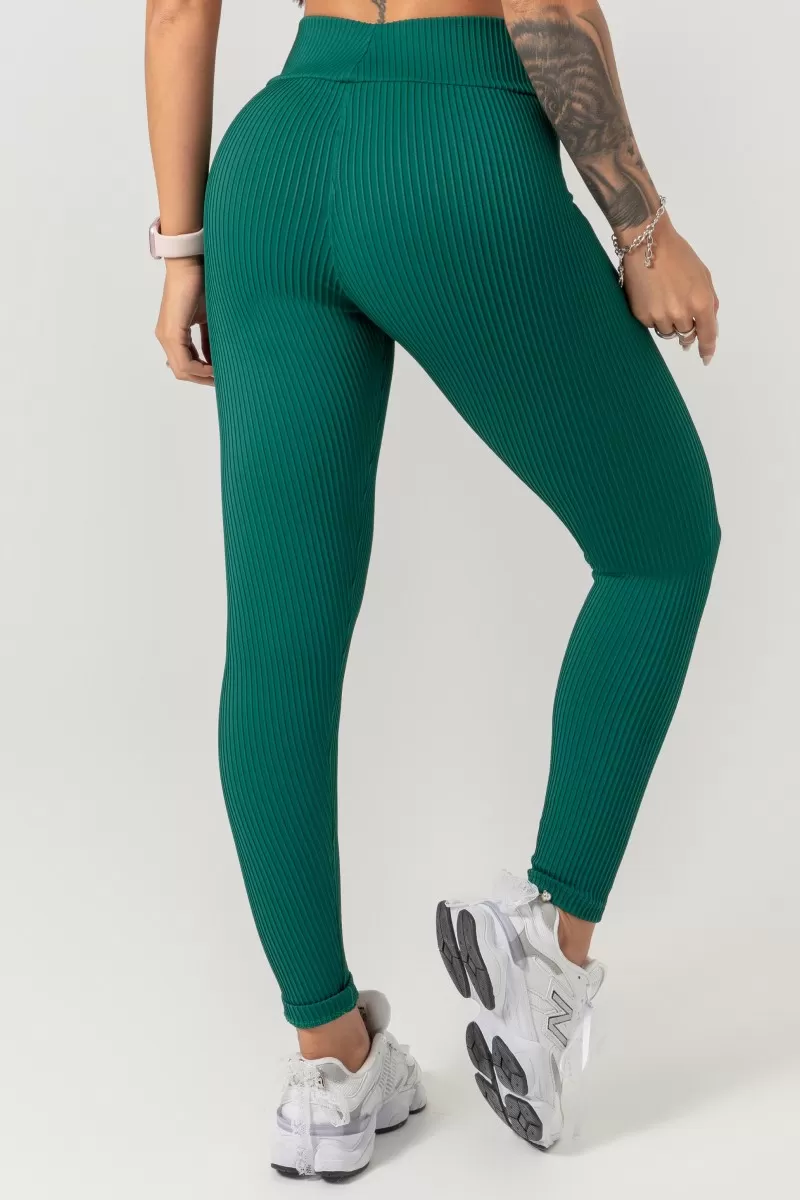 Hipkini - Follow the Sun Green Ribbed Leggings - 33330760