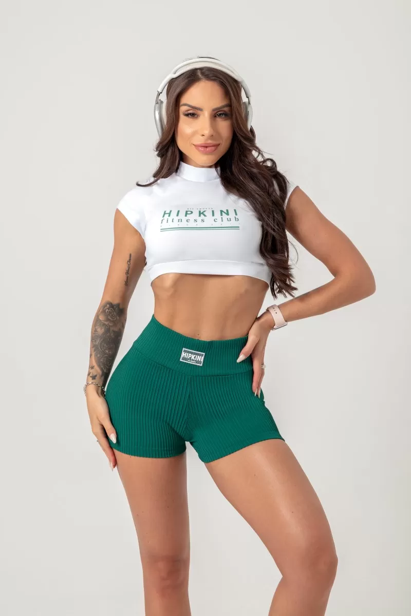 Hipkini - Follow the Sun Shorts Green Ribbed - 33330762