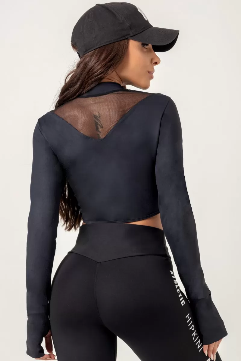 Hipkini - Coat Follow the Sun Black with zipper - 33330639