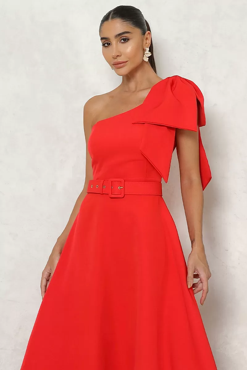 Miss Misses - Misses Julia Long Red Dress - 54384VERM Miss Misses - Misses Julia Long Red Dress - 54384VERM