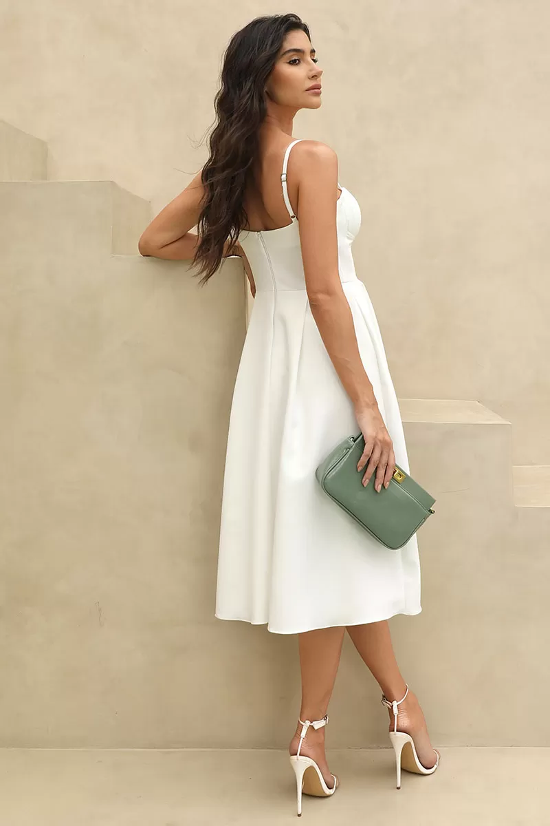 Miss Misses - Camila Dress With Pleats, Bulge Top With Fin Detail Off White - 54398030 Miss Misses - Camila Dress With Pleats, Bulge Top With Fin Detail Off White - 54398030
