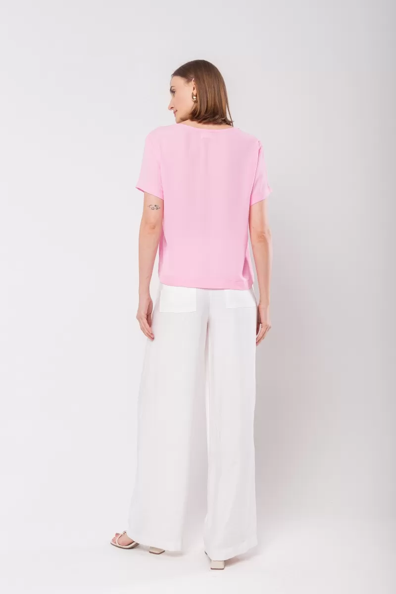 Hidrogênio - BIA OFF WHITE STRAIGHT PANTS WITH POCKETS AND RIBBING - 19455018 Hidrogênio - BIA OFF WHITE STRAIGHT PANTS WITH POCKETS AND RIBBING - 19455018