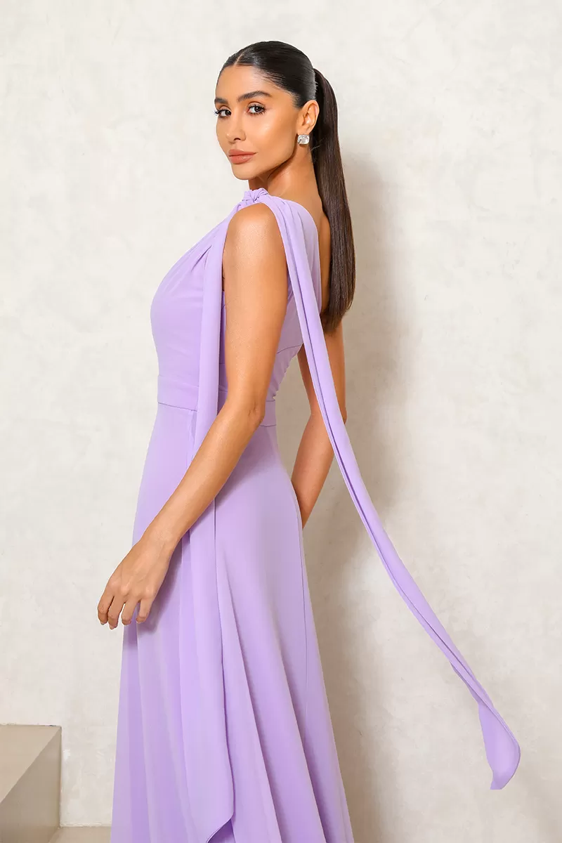 Dot Clothing - Dot Clothing Berta Lavender Slit Dress - 2495LAVAN Dot Clothing - Dot Clothing Berta Lavender Slit Dress - 2495LAVAN