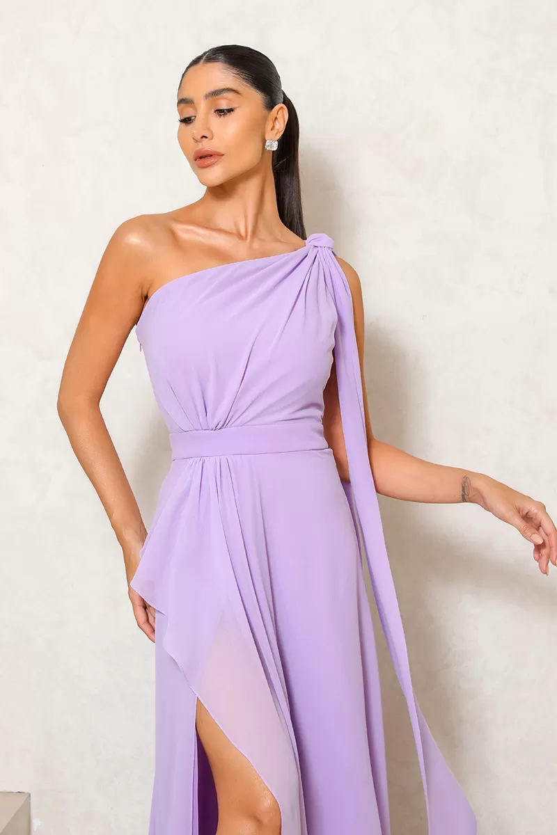 Dot Clothing - Dot Clothing Berta Lavender Slit Dress - 2495LAVAN Dot Clothing - Dot Clothing Berta Lavender Slit Dress - 2495LAVAN