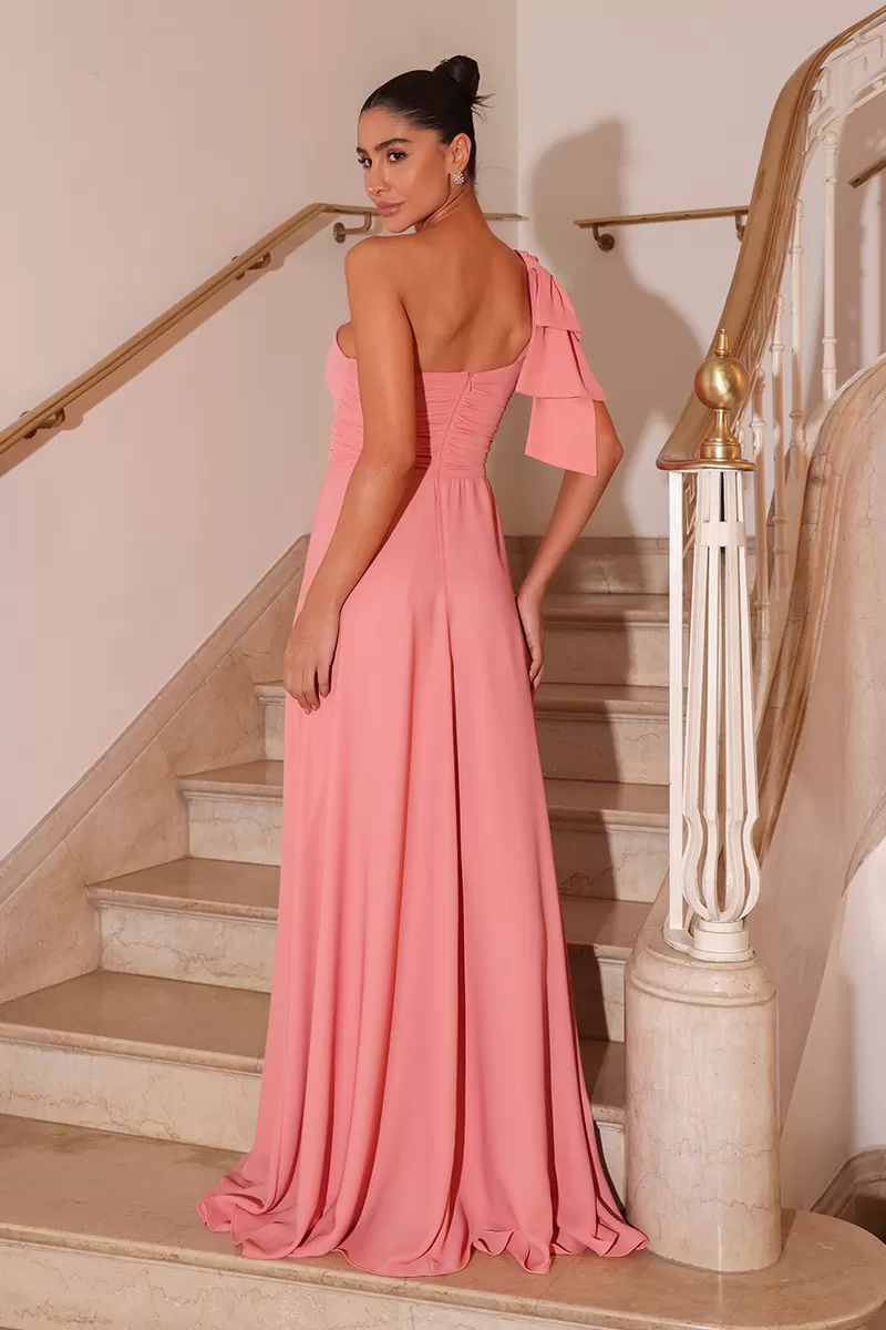Dot Clothing - Dot Clothing Lais Long Light Pink Dress - 2488ROSACL