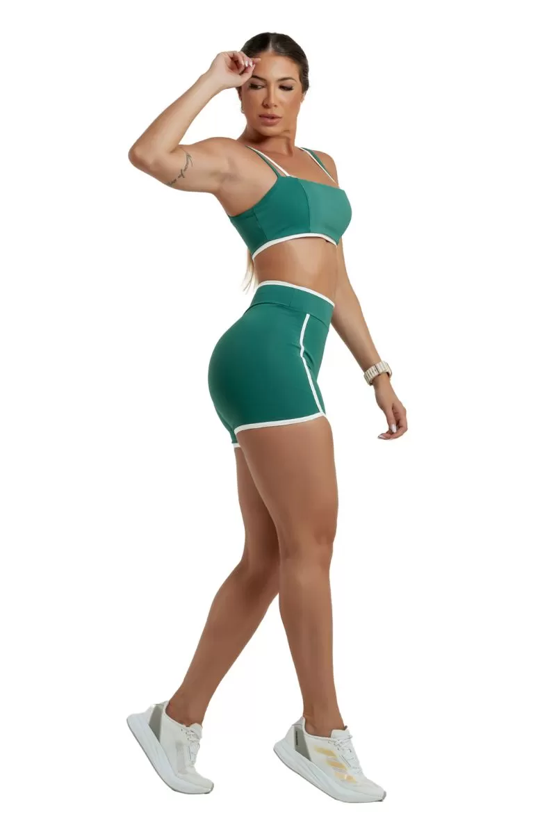 Garotafit - Green Flap Shorts/off - SH540HIG Garotafit - Green Flap Shorts/off - SH540HIG