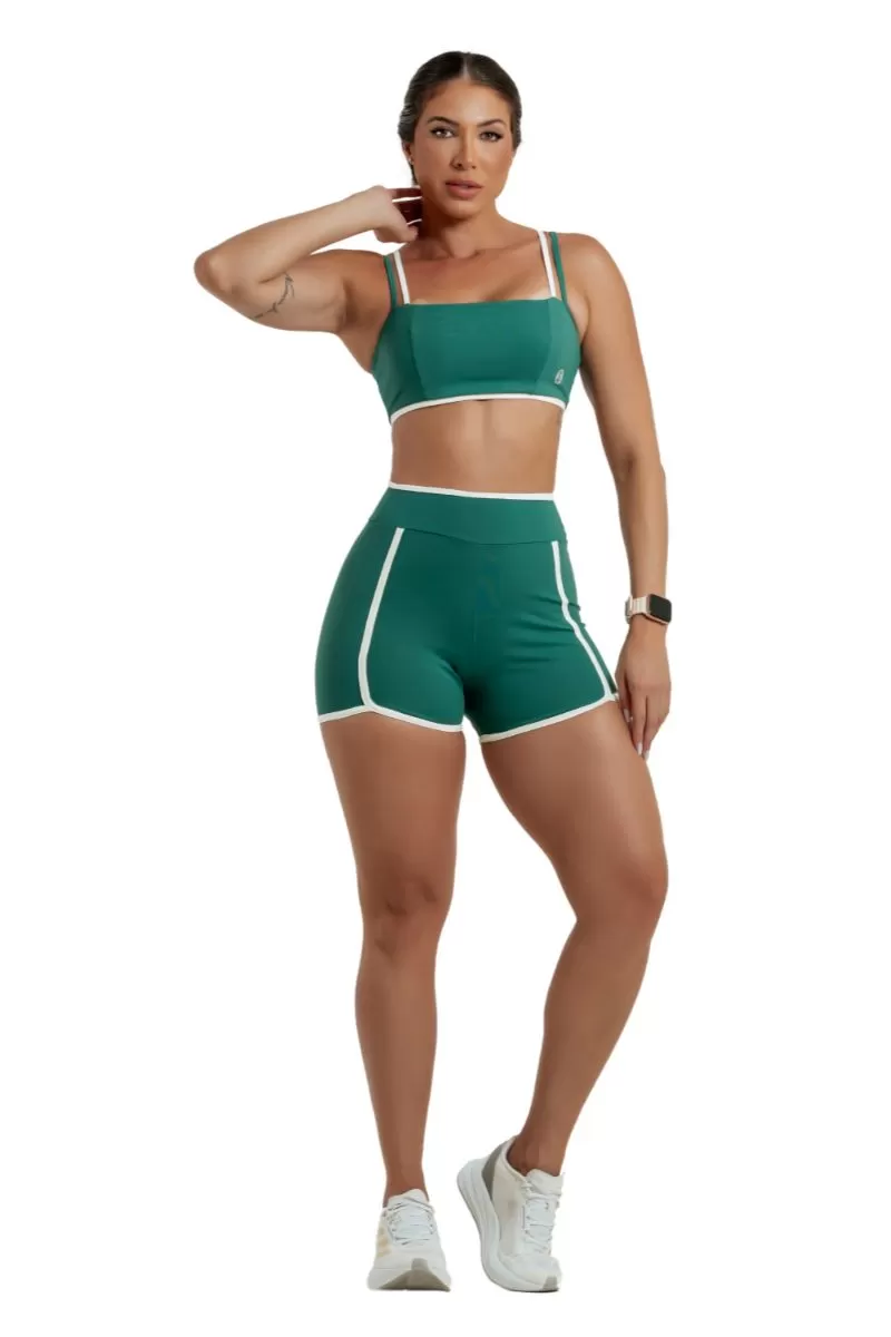 Garotafit - Green Flap Shorts/off - SH540HIG