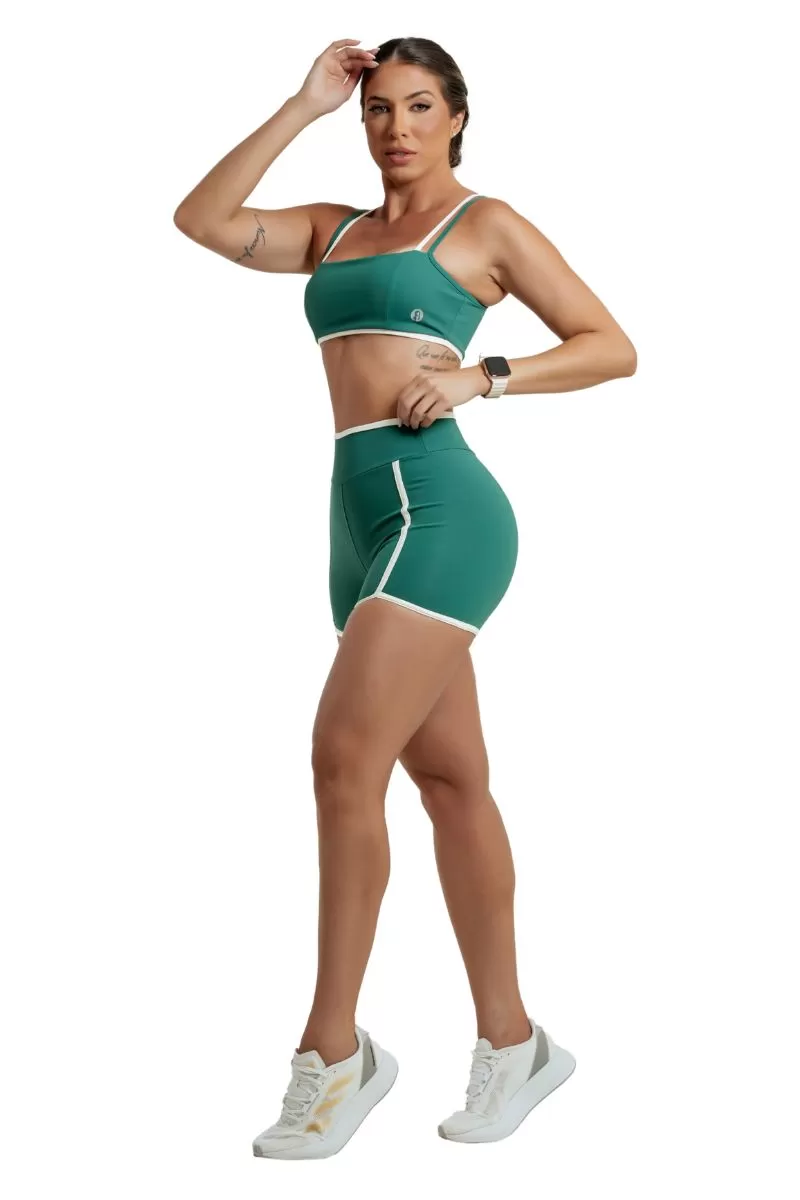 Garotafit - Green Flap Shorts/off - SH540HIG Garotafit - Green Flap Shorts/off - SH540HIG