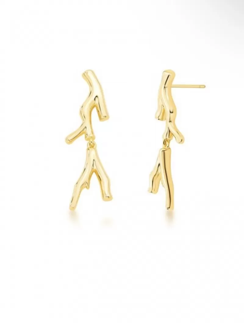 Mikabe - Coral Pendulum Earring - MK1989