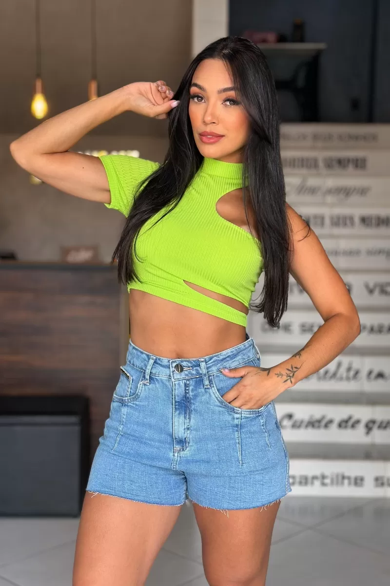 LANÇA PERFUME - SINGLE SHOULDER CROPPED TOP LAUNCHES PERFUME - 6248 LANÇA PERFUME - SINGLE SHOULDER CROPPED TOP LAUNCHES PERFUME - 6248