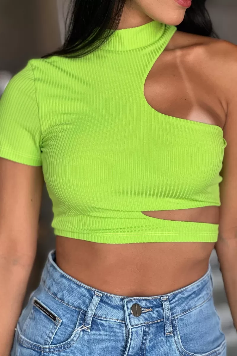 LANÇA PERFUME - SINGLE SHOULDER CROPPED TOP LAUNCHES PERFUME - 6248 LANÇA PERFUME - SINGLE SHOULDER CROPPED TOP LAUNCHES PERFUME - 6248