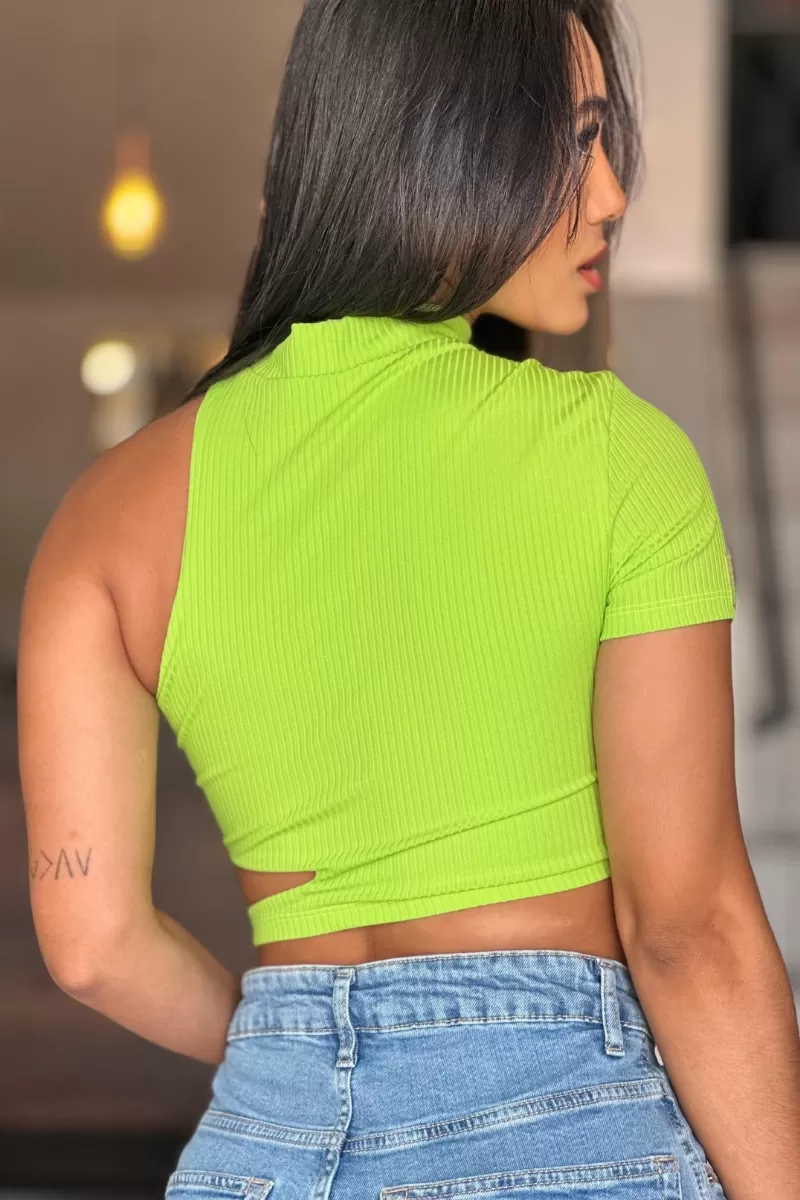 LANÇA PERFUME - SINGLE SHOULDER CROPPED TOP LAUNCHES PERFUME - 6248 LANÇA PERFUME - SINGLE SHOULDER CROPPED TOP LAUNCHES PERFUME - 6248