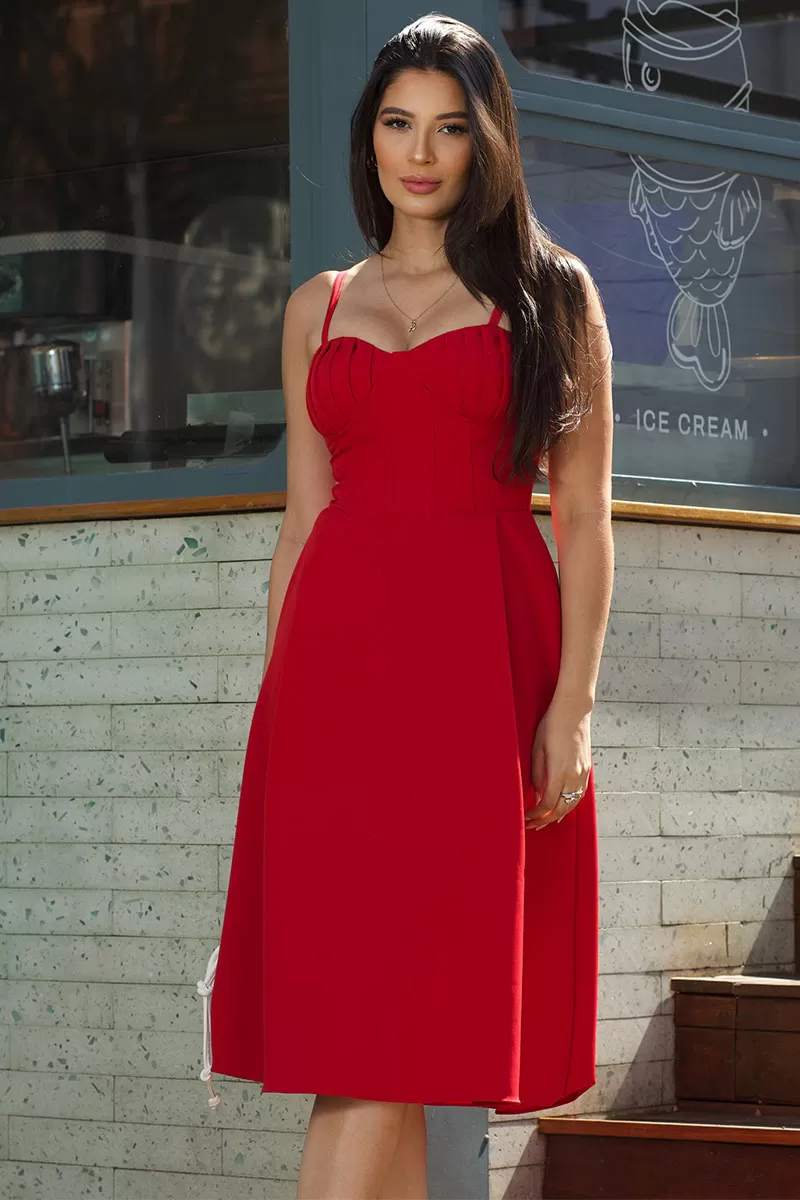 Miss Misses - Red Miss Camila Dress - 54398VERM Miss Misses - Red Miss Camila Dress - 54398VERM