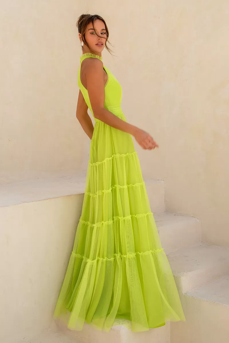 Dot Clothing - Dress Dot Clothing Carmen Gola Alta Lima - 2513LIMA
