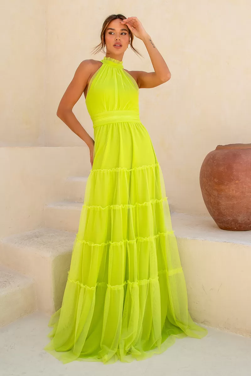 Dot Clothing - Dress Dot Clothing Carmen Gola Alta Lima - 2513LIMA