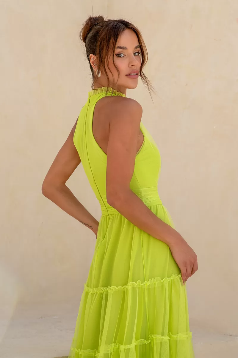 Dot Clothing - Dress Dot Clothing Carmen Gola Alta Lima - 2513LIMA