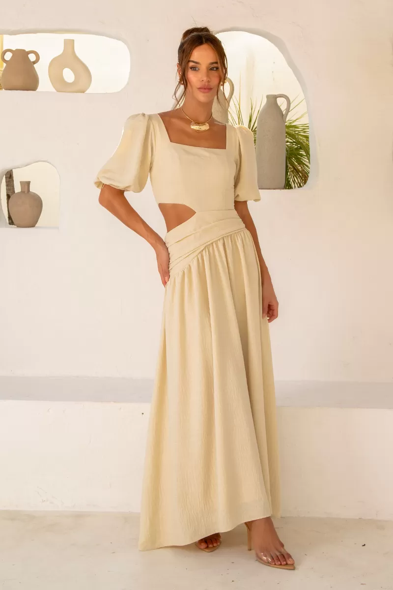 Dot Clothing - Dress Dot Clothing Rebeca sleeve Puffante Cream - 2512CRU Dot Clothing - Dress Dot Clothing Rebeca sleeve Puffante Cream - 2512CRU