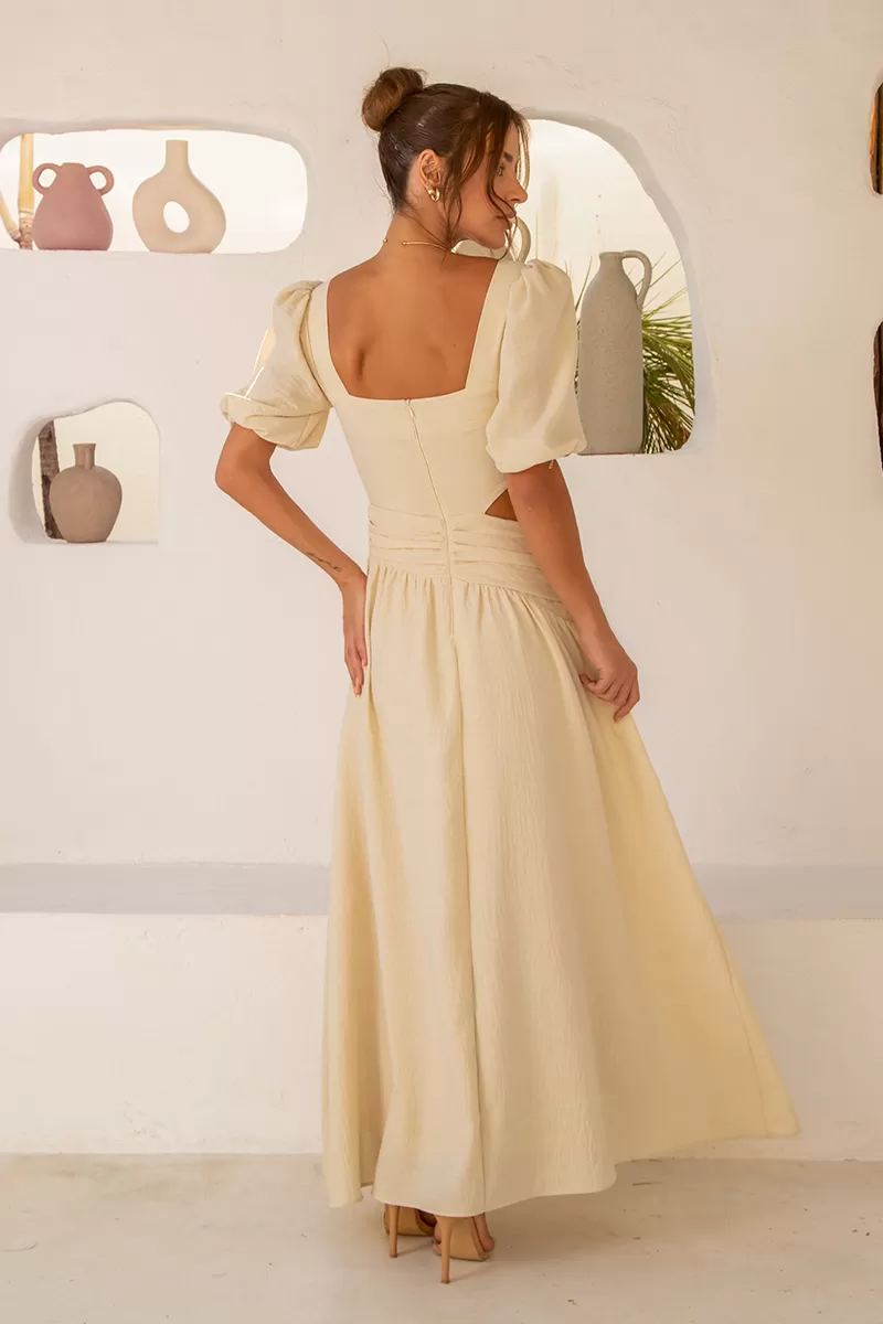 Dot Clothing - Dress Dot Clothing Rebeca sleeve Puffante Cream - 2512CRU Dot Clothing - Dress Dot Clothing Rebeca sleeve Puffante Cream - 2512CRU