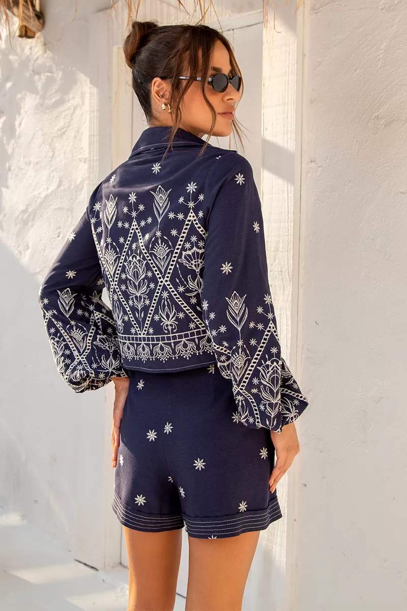 Dot Clothing - Trijunto Dot Clothing Milena needlework Navy Blue - 2459AZUL Dot Clothing - Trijunto Dot Clothing Milena needlework Navy Blue - 2459AZUL