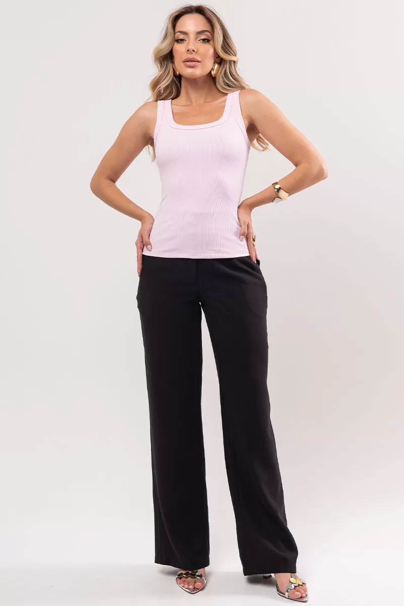 Miss Misses - Pink Ribbed Luana Shirt - 54362060 Miss Misses - Pink Ribbed Luana Shirt - 54362060