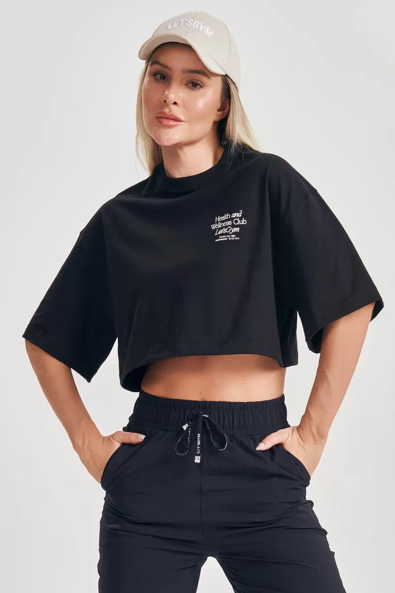 Lets Gym - Black Cropped Start - 2552PT