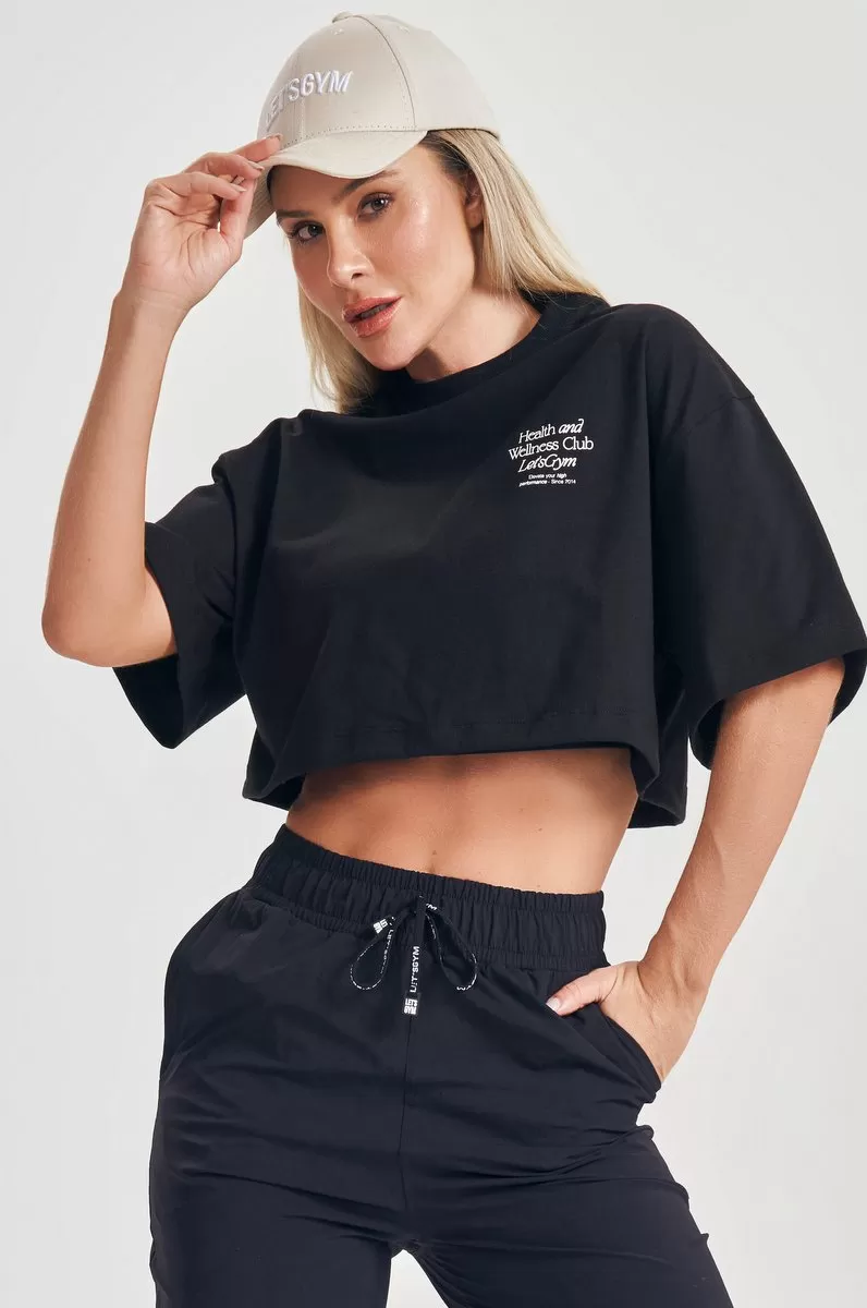 Lets Gym - Black Cropped Start - 2552PT