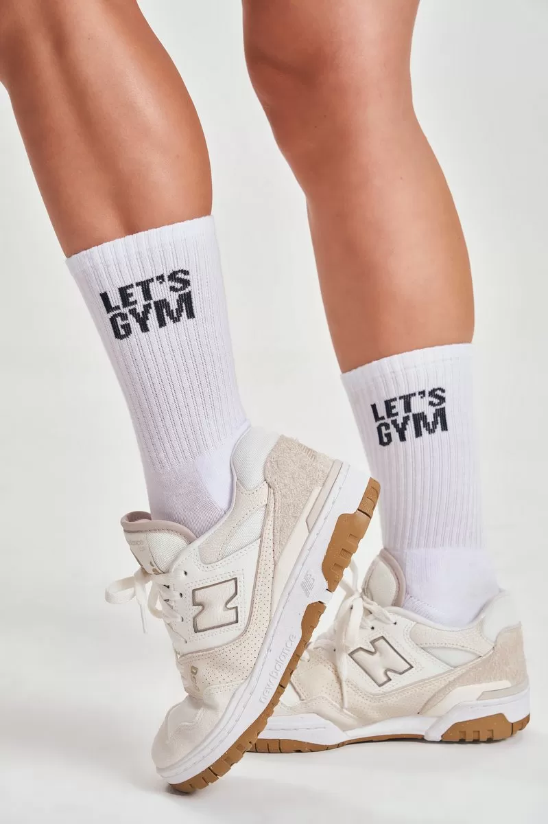 Lets Gym - Lets Gym White Socks - 2594BR