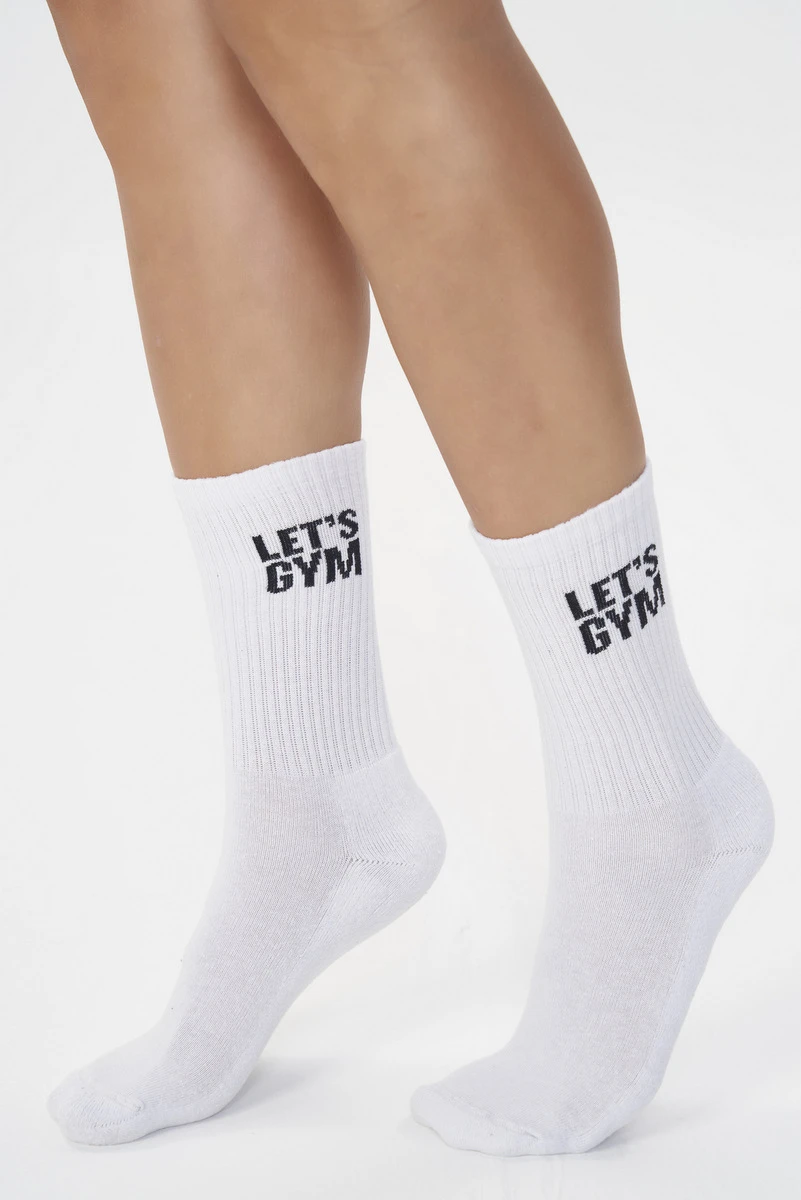 Lets Gym - Lets Gym White Socks - 2594BR