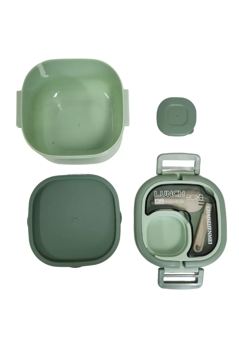 Garotafit - GREEN SQUARE LUNCH BOX - 660 ML - MM04