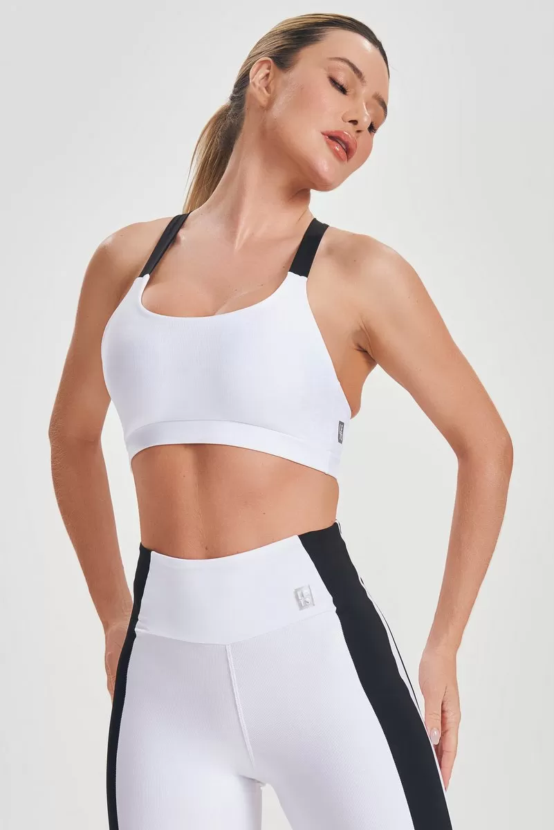Lets Gym - White Flex Top - 2528BR