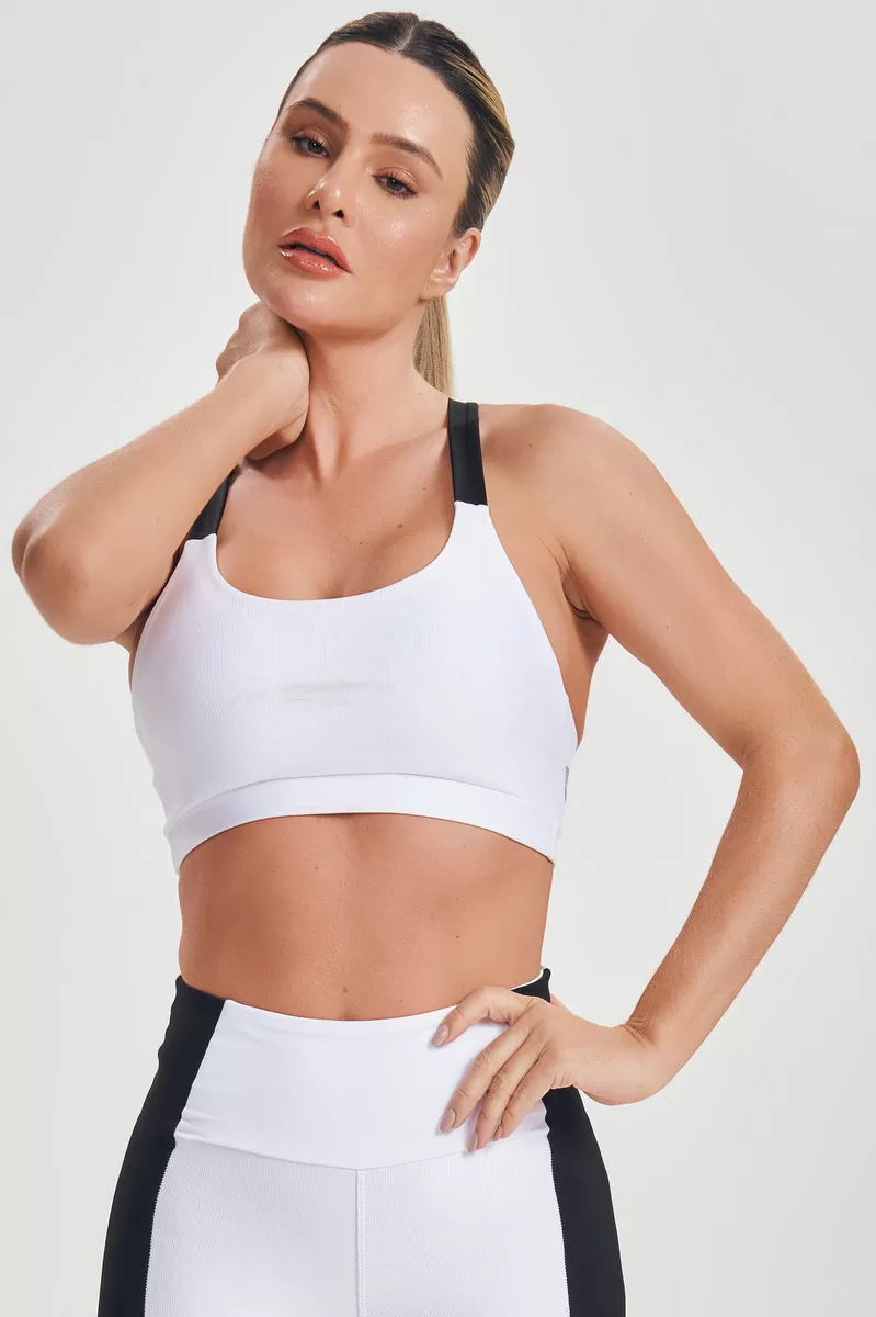 Lets Gym - White Flex Top - 2528BR