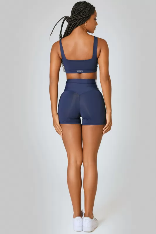 Lets Gym - Blue Silhouette Shorts - 2540AZM Lets Gym - Blue Silhouette Shorts - 2540AZM