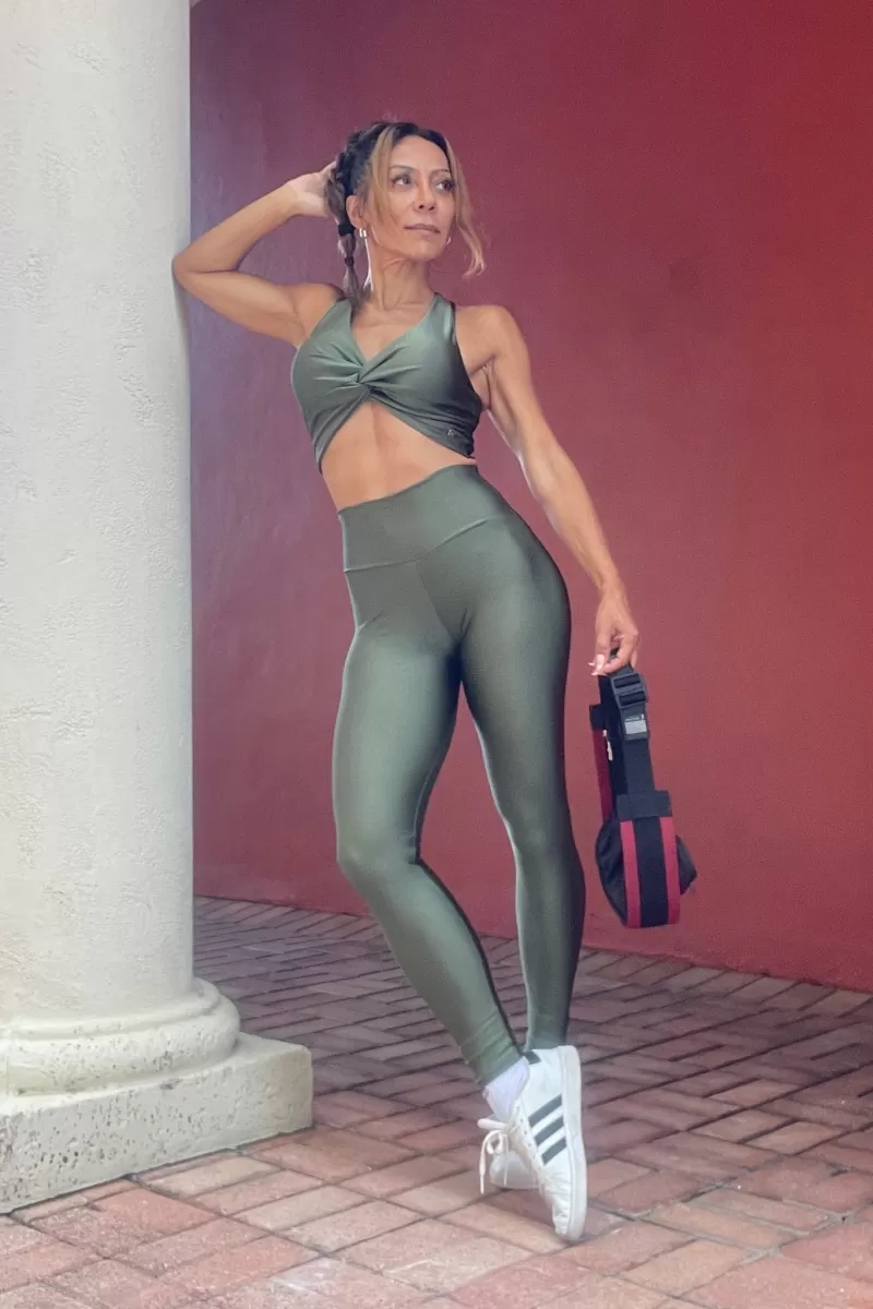 Canoan - Military Green Twist Top - 007F00 Canoan - Military Green Twist Top - 007F00
