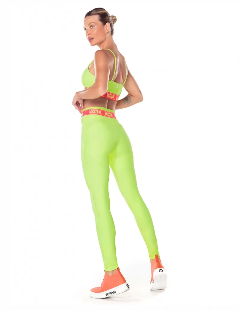Vestem - Neon Yellow Hera Elastic Waistband Leggings - FS1437.V25.C0009 Vestem - Neon Yellow Hera Elastic Waistband Leggings - FS1437.V25.C0009
