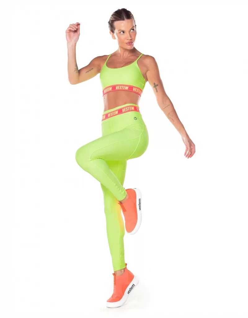 Vestem - Neon Yellow Hera Elastic Waistband Leggings - FS1437.V25.C0009 Vestem - Neon Yellow Hera Elastic Waistband Leggings - FS1437.V25.C0009