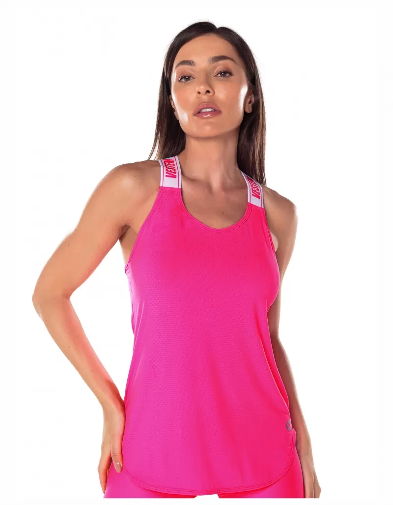 Vestem - Dry Fit Tank Shirt with Elastic Straps Hera Pink Neon - REG782.V25.C0003 Vestem - Dry Fit Tank Shirt with Elastic Straps Hera Pink Neon - REG782.V25.C0003
