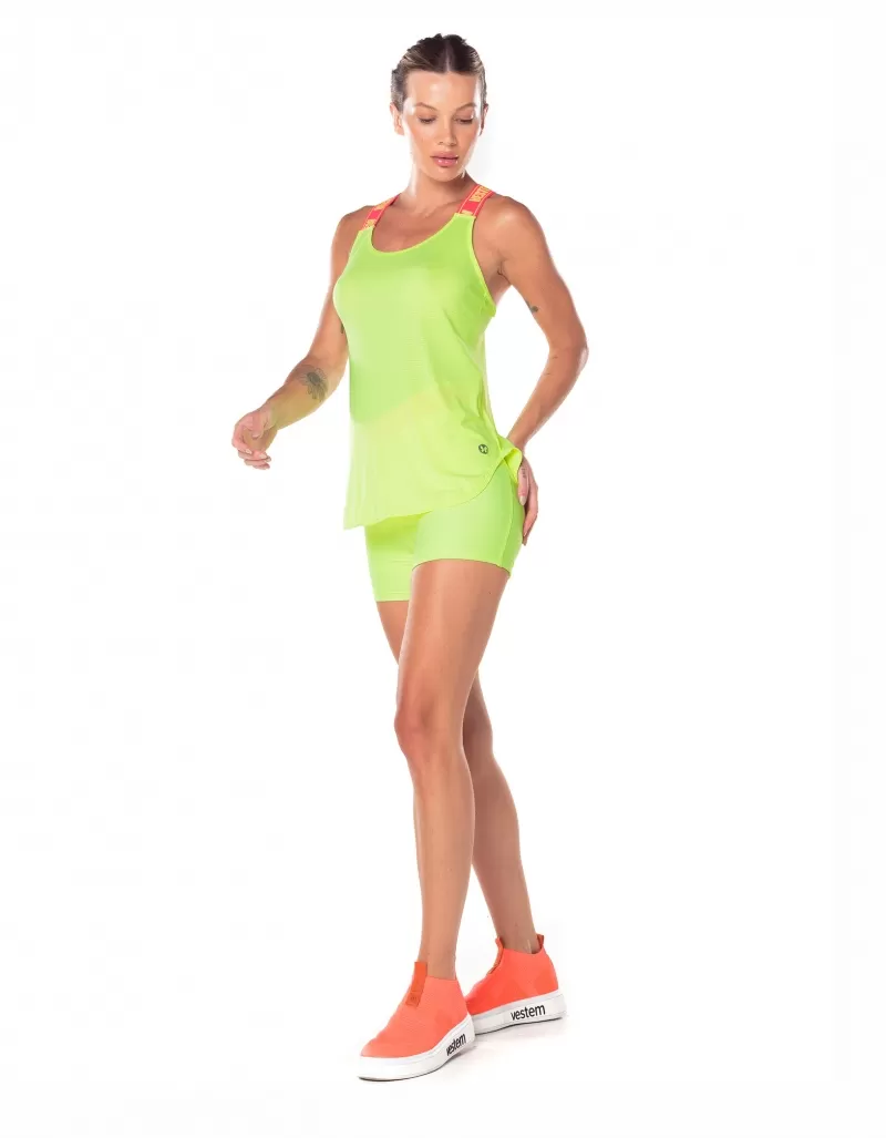 Vestem - Dry Fit Tank Shirt with Elastic Straps in Hera Neon Yellow - REG782.V25.C0009 Vestem - Dry Fit Tank Shirt with Elastic Straps in Hera Neon Yellow - REG782.V25.C0009