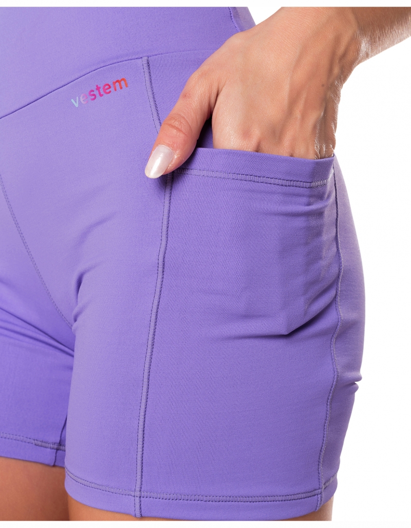 Vestem - Sunny Lavender Neon Pocket Shorts - SH626.V25.C0412 Vestem - Sunny Lavender Neon Pocket Shorts - SH626.V25.C0412