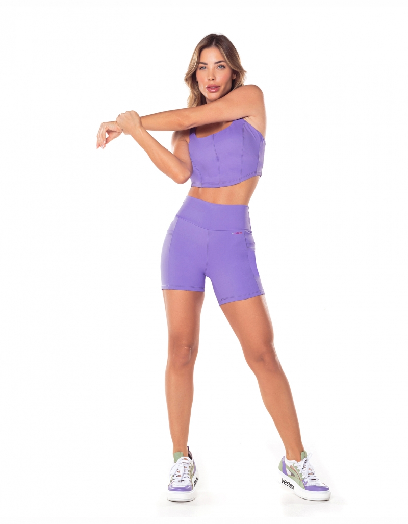 Vestem - Sunny Lavender Neon Pocket Shorts - SH626.V25.C0412 Vestem - Sunny Lavender Neon Pocket Shorts - SH626.V25.C0412