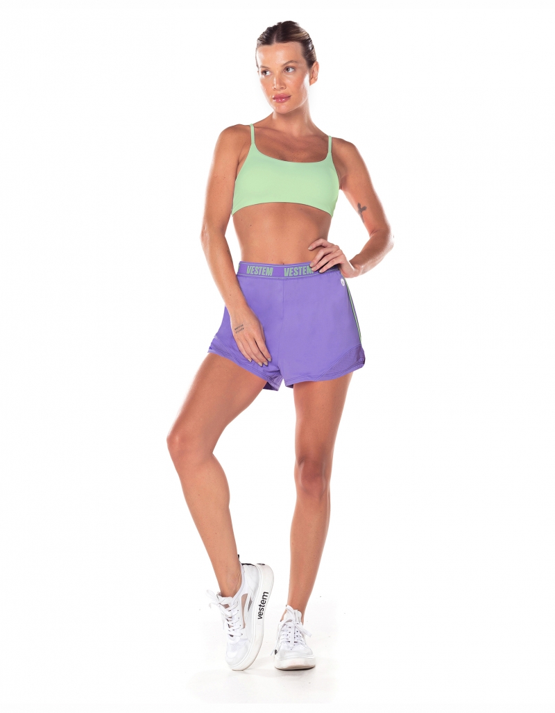Vestem - Hera Lavanda Neon Running Shorts - SH628.V25.C0412 Vestem - Hera Lavanda Neon Running Shorts - SH628.V25.C0412