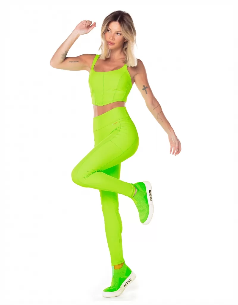 Vestem - Sunny Neon Green Crop Top - TOP1081.V25.C0041 Vestem - Sunny Neon Green Crop Top - TOP1081.V25.C0041
