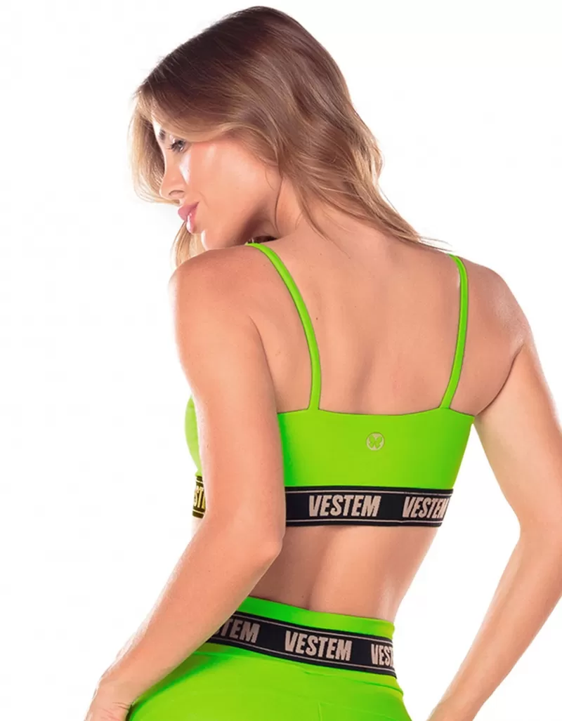 Vestem - Neon Green Ivy Custom Stretch Top - TOP723.V25.C0041 Vestem - Neon Green Ivy Custom Stretch Top - TOP723.V25.C0041