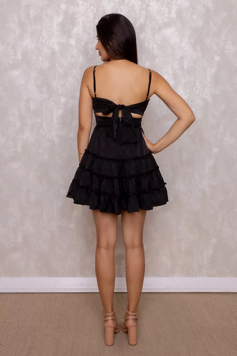 Oxigênio - Short Oxygen Dress Yara Black - 250917PRETO Oxigênio - Short Oxygen Dress Yara Black - 250917PRETO