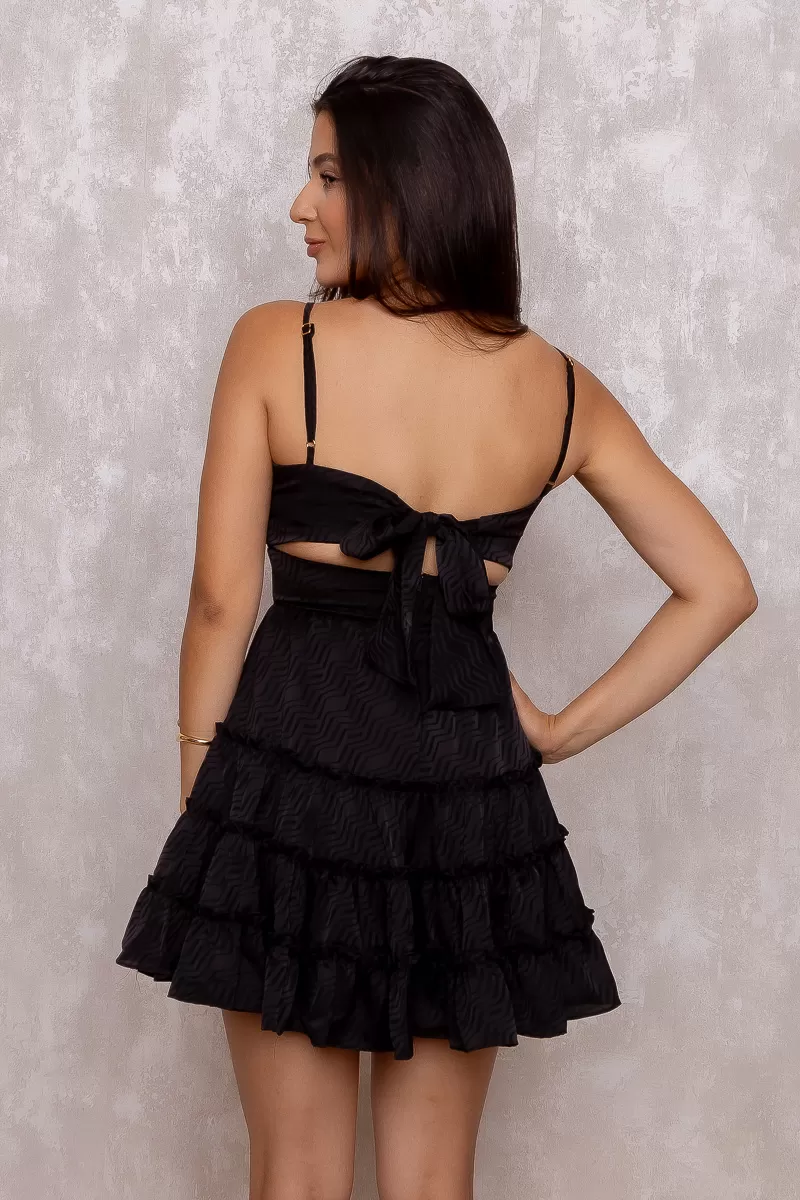 Oxigênio - Short Oxygen Dress Yara Black - 250917PRETO Oxigênio - Short Oxygen Dress Yara Black - 250917PRETO