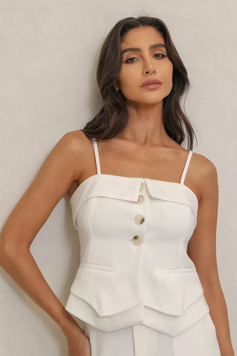 Dot Clothing - Set Dot Clothing Silvia Tailoring White - 2532BRANCO Dot Clothing - Set Dot Clothing Silvia Tailoring White - 2532BRANCO