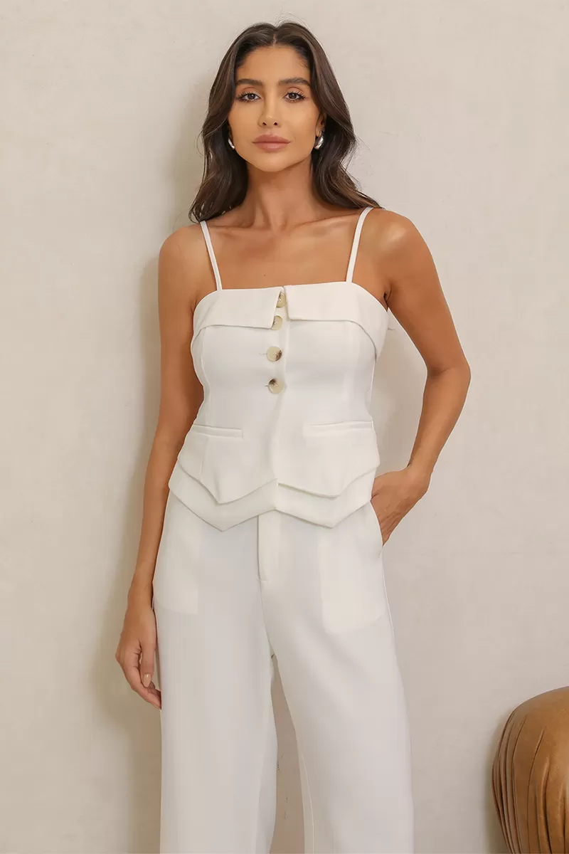 Dot Clothing - Set Dot Clothing Silvia Tailoring White - 2532BRANCO Dot Clothing - Set Dot Clothing Silvia Tailoring White - 2532BRANCO