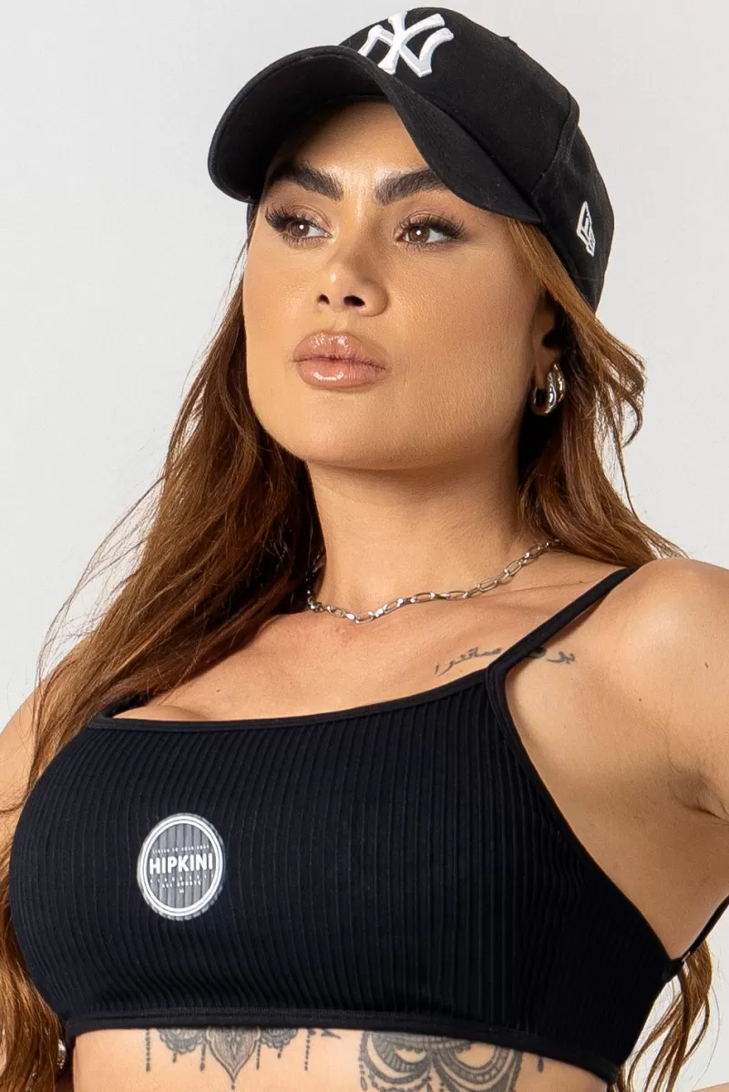 Hipkini - Black Era Gym Top with Rubberized Label - 33330800